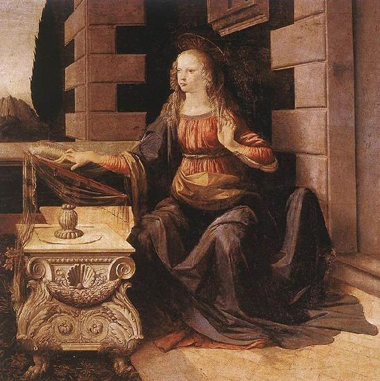 LEONARDO da Vinci The Annunciation Germany oil painting art